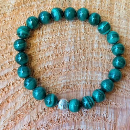 Bracelet anti douleur en malachite