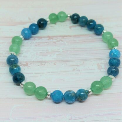 Bracelet confiance en soi avec libération émotionnelle en apatite et aventurine