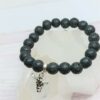 Bracelet persévérance et courage pierre de lave – Image 2