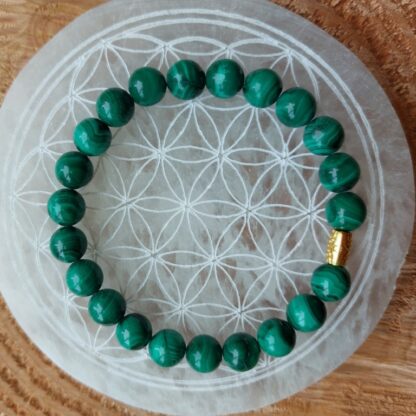 bracelet anti douleur en Malachite