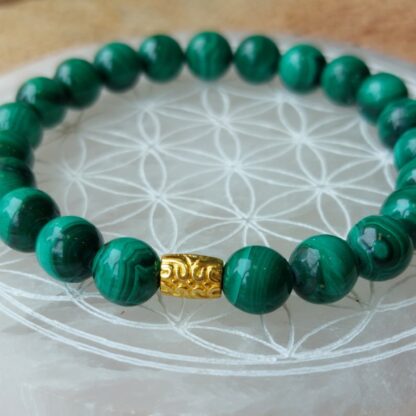 bracelet anti douleur en Malachite zoom