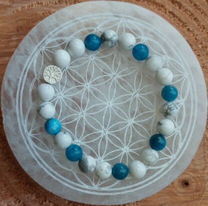 Bracelet perte de poids en apatite et howlite