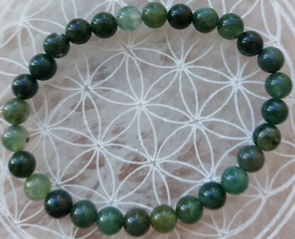 Bracelet calme et confiance en agate mousse