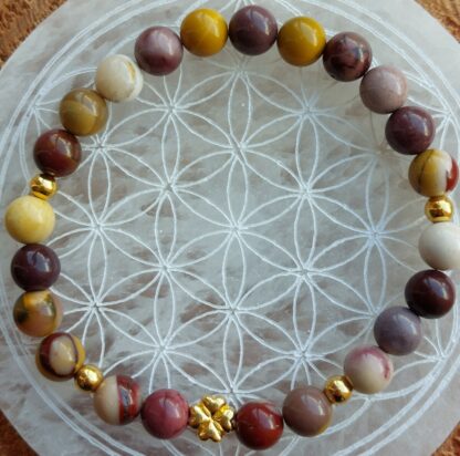 bracelet jaspe mokaïte 8 mm