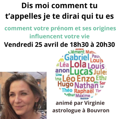 Atelier Dis moi comment tu t'appelles je te dirai qui tu es