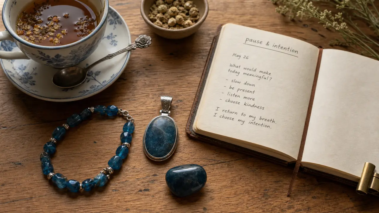 Apatite bleue pour maigrir avis : bracelet en apatite bleue et tisane