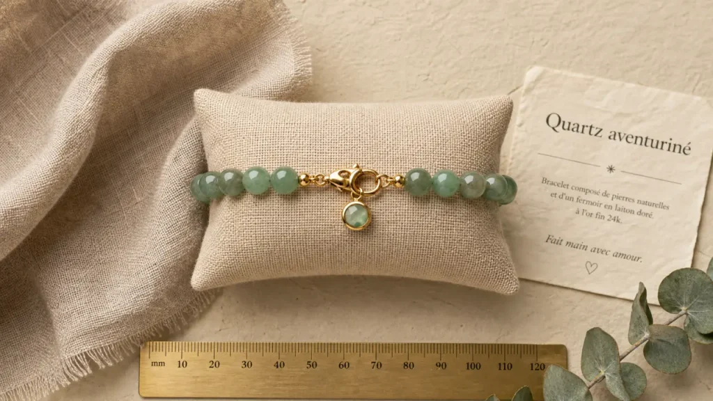 Bracelet en aventurine : pierre naturelle, symbolique et critères pour bien choisir