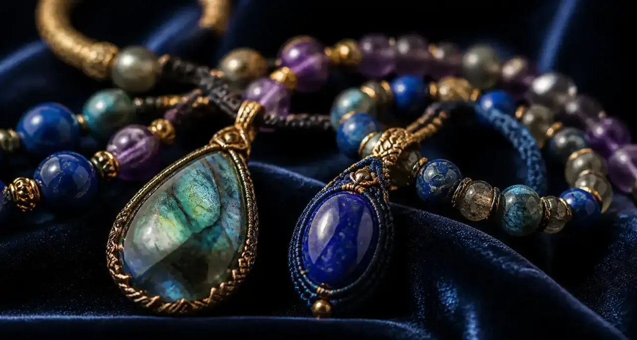 Bijoux &eacute;nerg&eacute;tiques en pierres semi-pr&eacute;cieuses, cr&eacute;ations artisanales