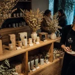 Boutique avril cosmétique bio auber au RER : comptoir, flacons bio et conseil beauté