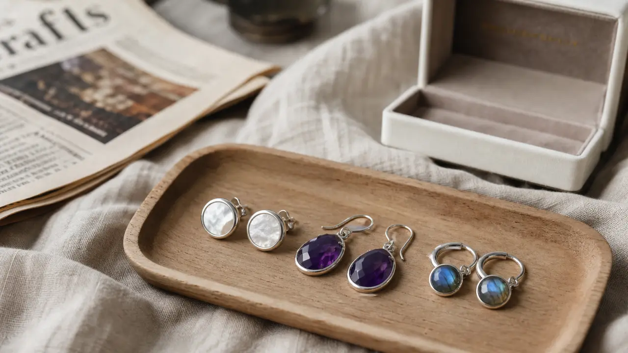 Boucles d'oreilles pierres naturelles : puces, créoles et gouttes en pierres
