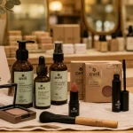Boutique Avril cosmétique bio Paris Montmartre : comptoir et maquillage bio en boutique
