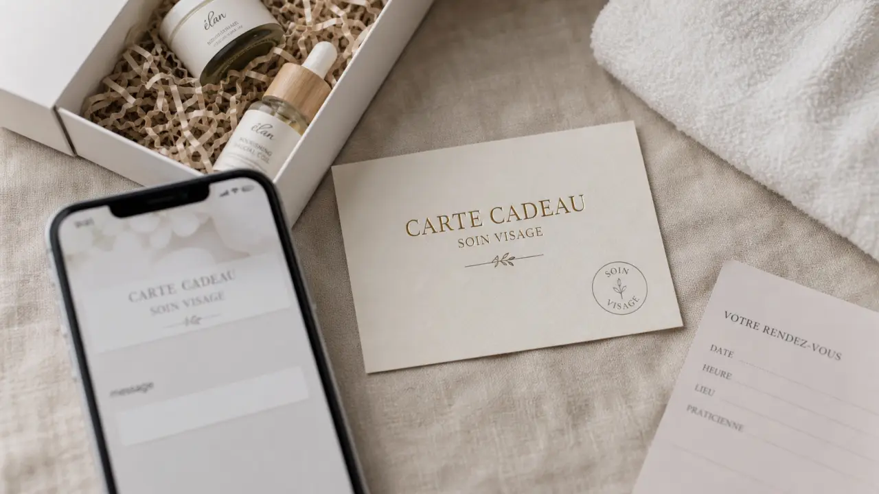 Carte cadeau soin visage avec e-carte et montant libre