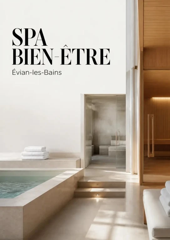 Spa Léman Bien Être à Évian-les-Bains, ambiance intérieure avec sauna, hammam et jacuzzi