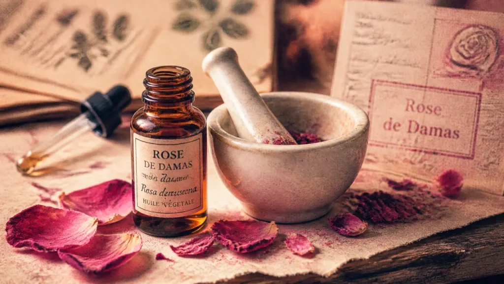 Huile essentielle de rose de Damas : pourquoi la diluer à 5 % et comment choisir la bonne qualité