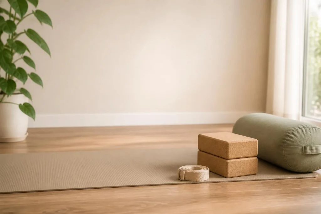 Quel matériel choisir pour le yoga à la maison ? Tapis, briques, sangle, bolster