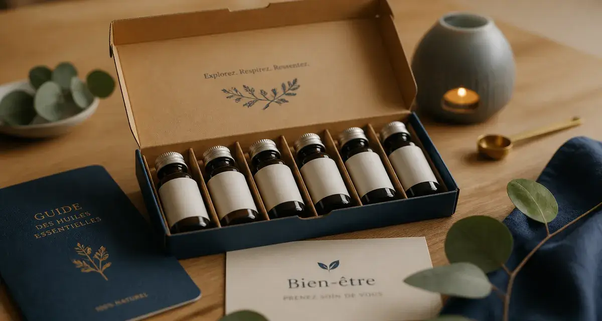 Coffret huiles essentielles pour aromathèque bien-être