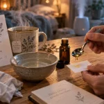 Huiles essentielles mal de gorge : tisanes et goutte d’huile pour apaiser, avec prudence