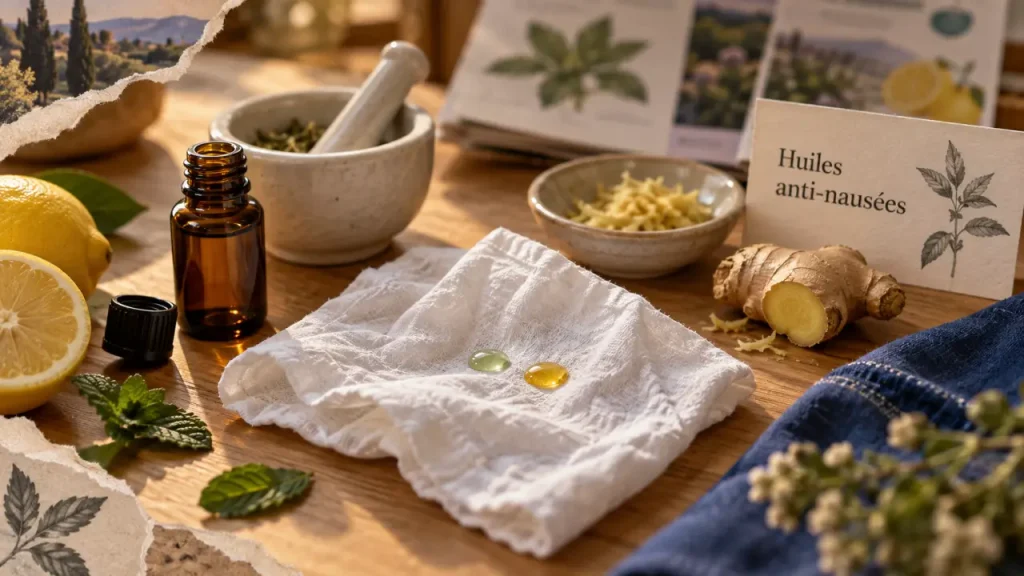 Huiles essentielles contre les nausées : le guide pour choisir et utiliser les bons réflexes