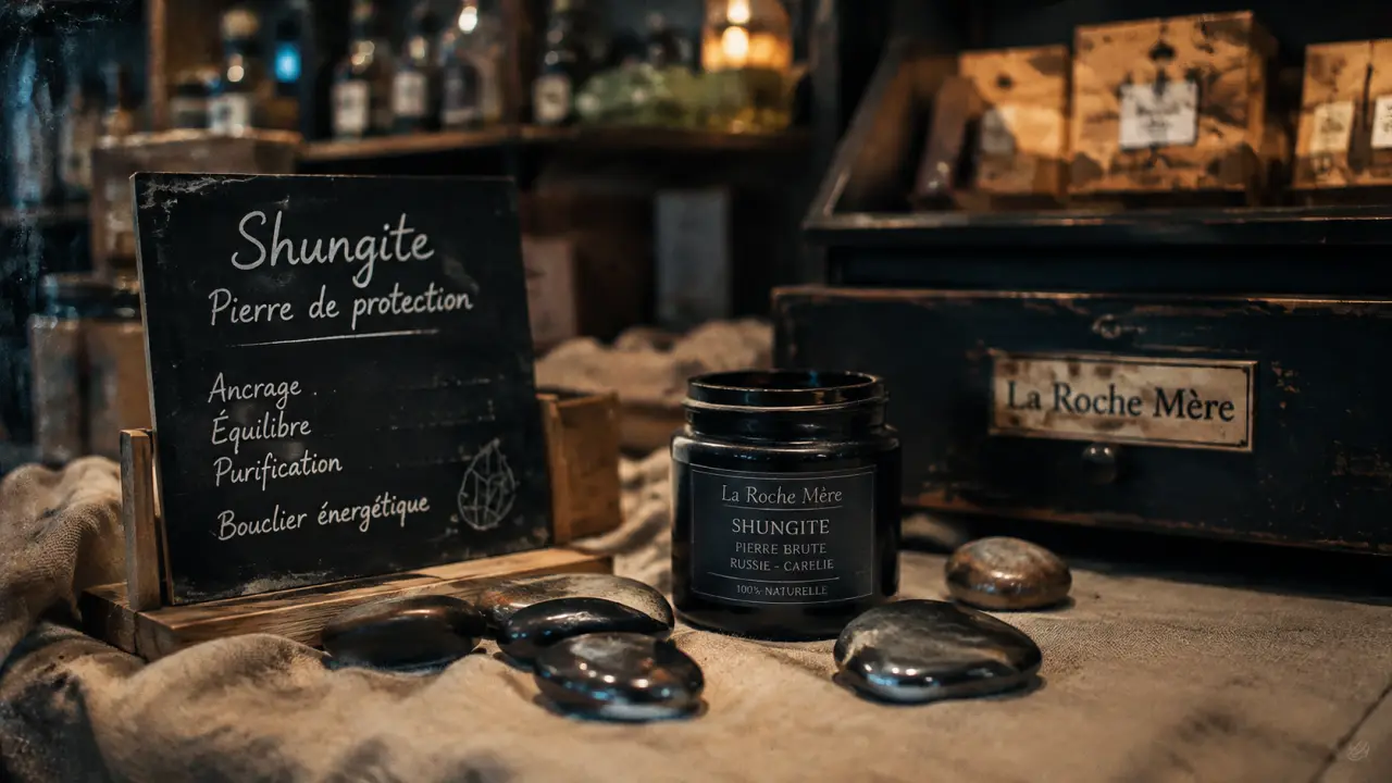 La roche mère lithothérapie : pierres et shungite en boutique