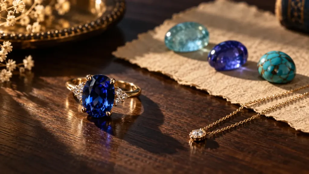 Quelle pierre bleue choisir pour un bijou : résistance, éclat et style