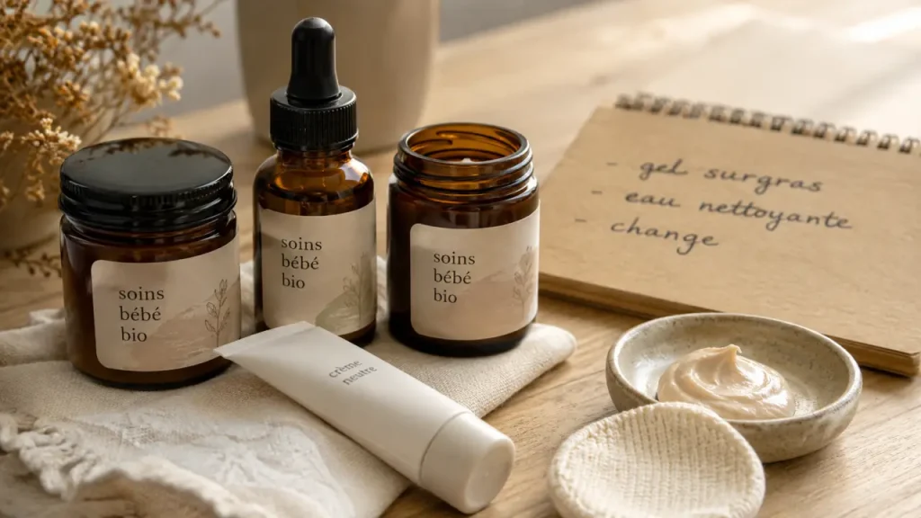 Soins bébé bio : quatre produits pour une routine simple dès la naissance