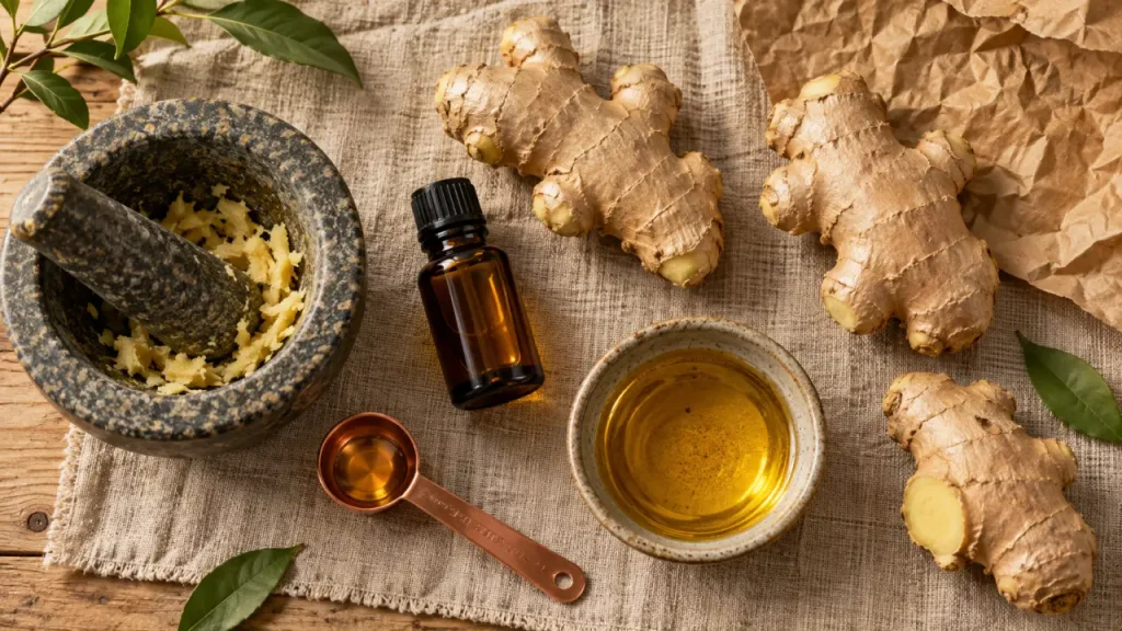 L’huile essentielle de gingembre s’utilise avec précision, surtout pas dans l’eau