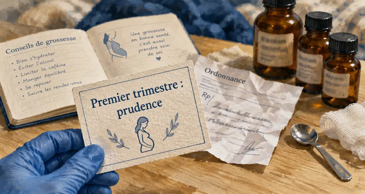 Huiles essentielles grossesse : prudence au premier trimestre
