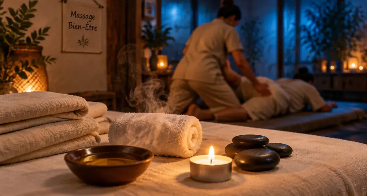 Ma thaï massage bien être à Belfort : table, serviette chaude et massage